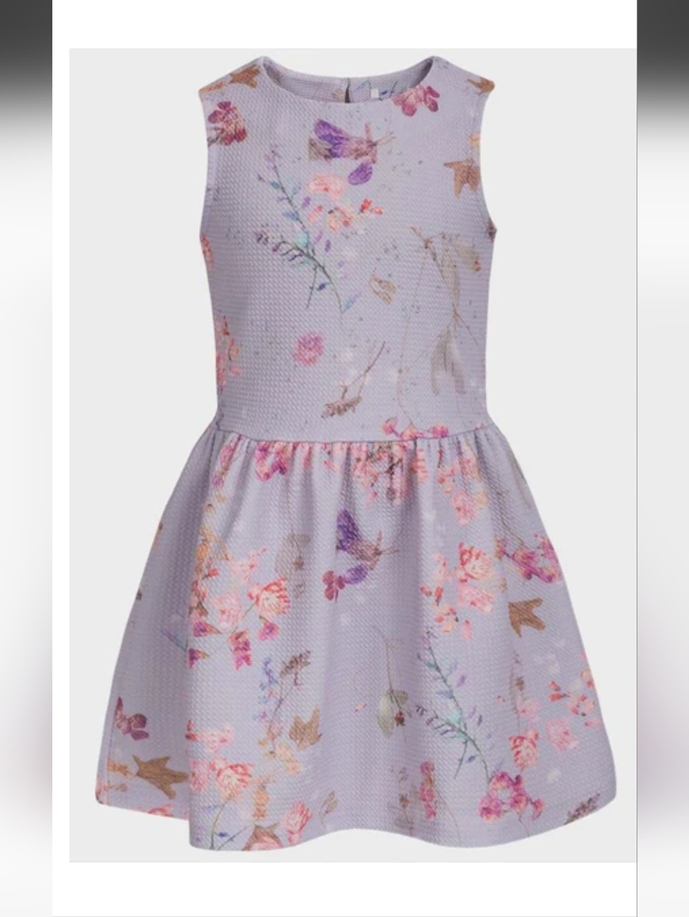 Next Girls' Lilac Floral Fit & Flare Dress